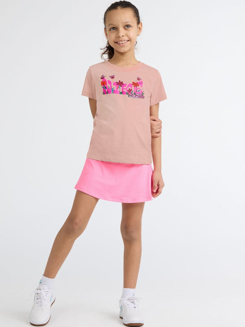 Nike Orange Little Kids Floral Graphic T-Shirt image 1