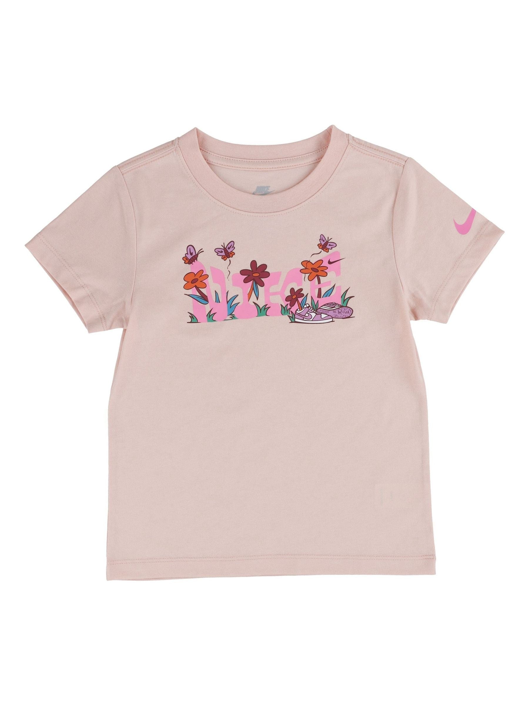 Nike Orange Little Kids Floral Graphic T-Shirt image 5
