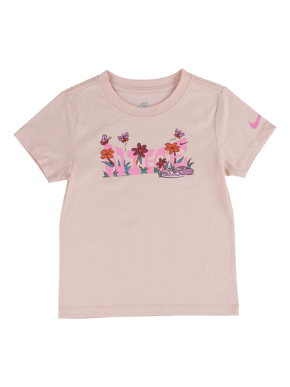 Nike Orange Little Kids Floral Graphic T-Shirt image 5