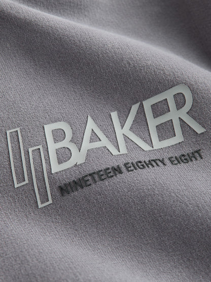 Baker by Ted Baker Charcoal Grey Oversized Graphic Zip Through Hoodie image 9