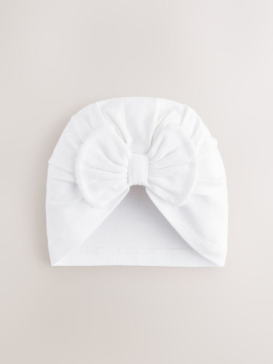 White Baby Turban 2 Pack (0-18mths) image 2