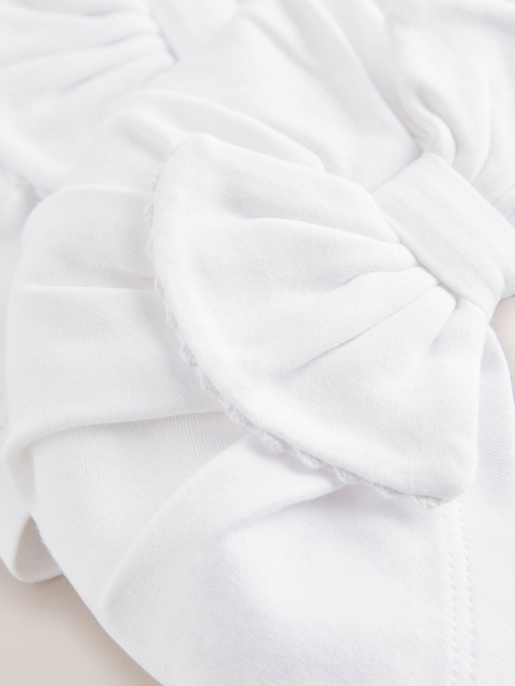 White Baby Turban 2 Pack (0-18mths) image 4