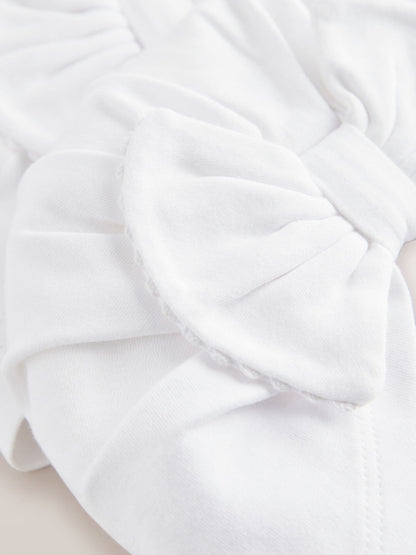 White Baby Turban 2 Pack (0-18mths) image 4