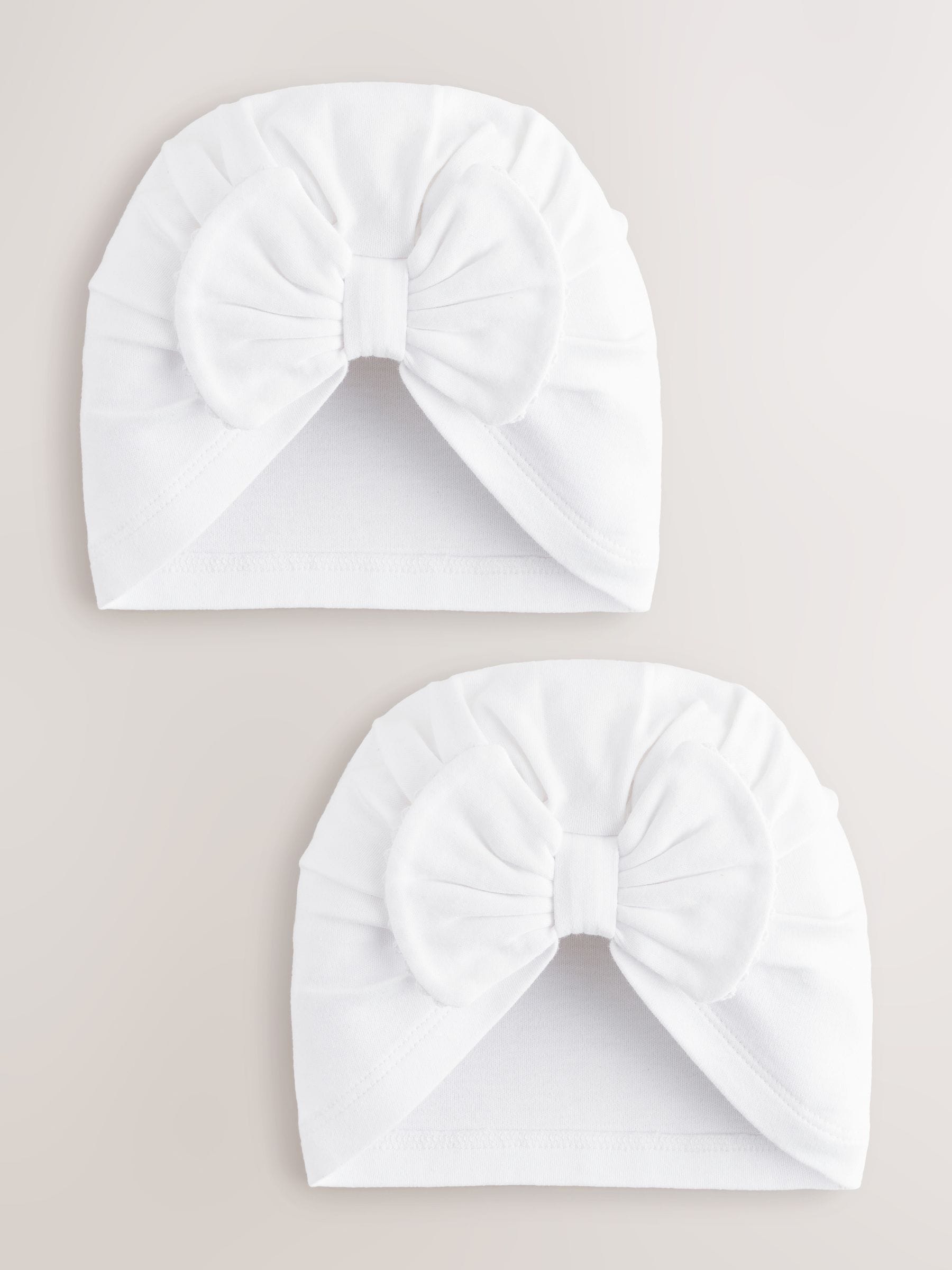 White Baby Turban 2 Pack (0-18mths) image 1