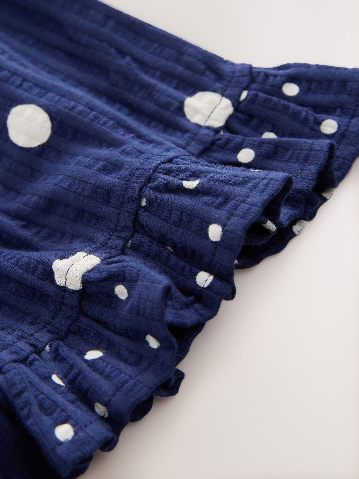 Navy Spot Peplum Vest and Shorts Set (3mths-7yrs) image 9