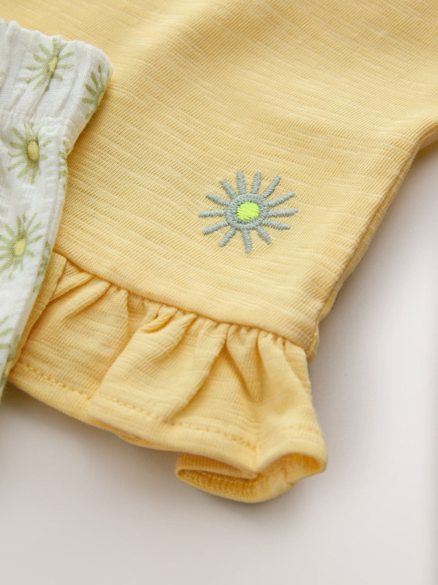 Yellow Flower Wide Leg Trousers Set (3mths-7yrs) image 8
