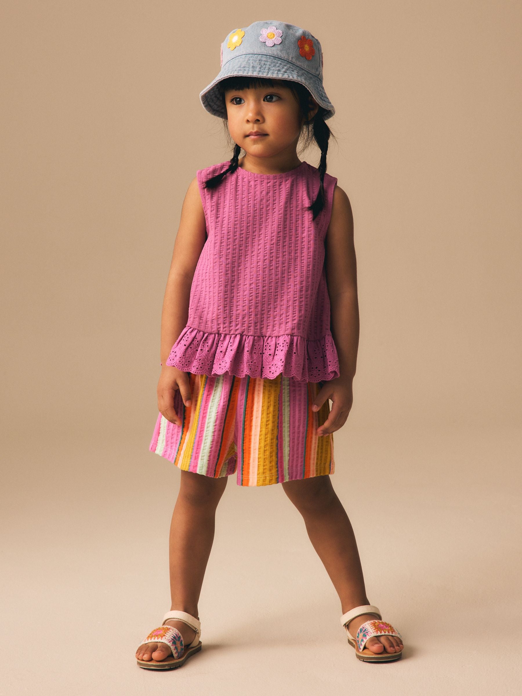 Rainbow Stripe Shorts (3mths-7yrs) image 2