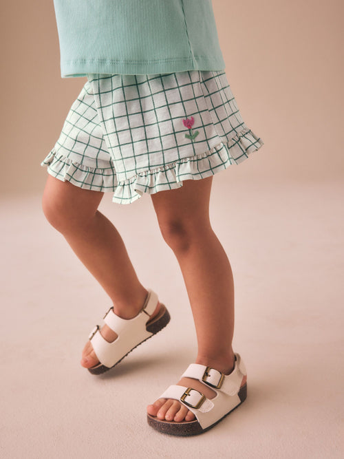 Ecru White Flower Shorts (3mths-7yrs) image 1