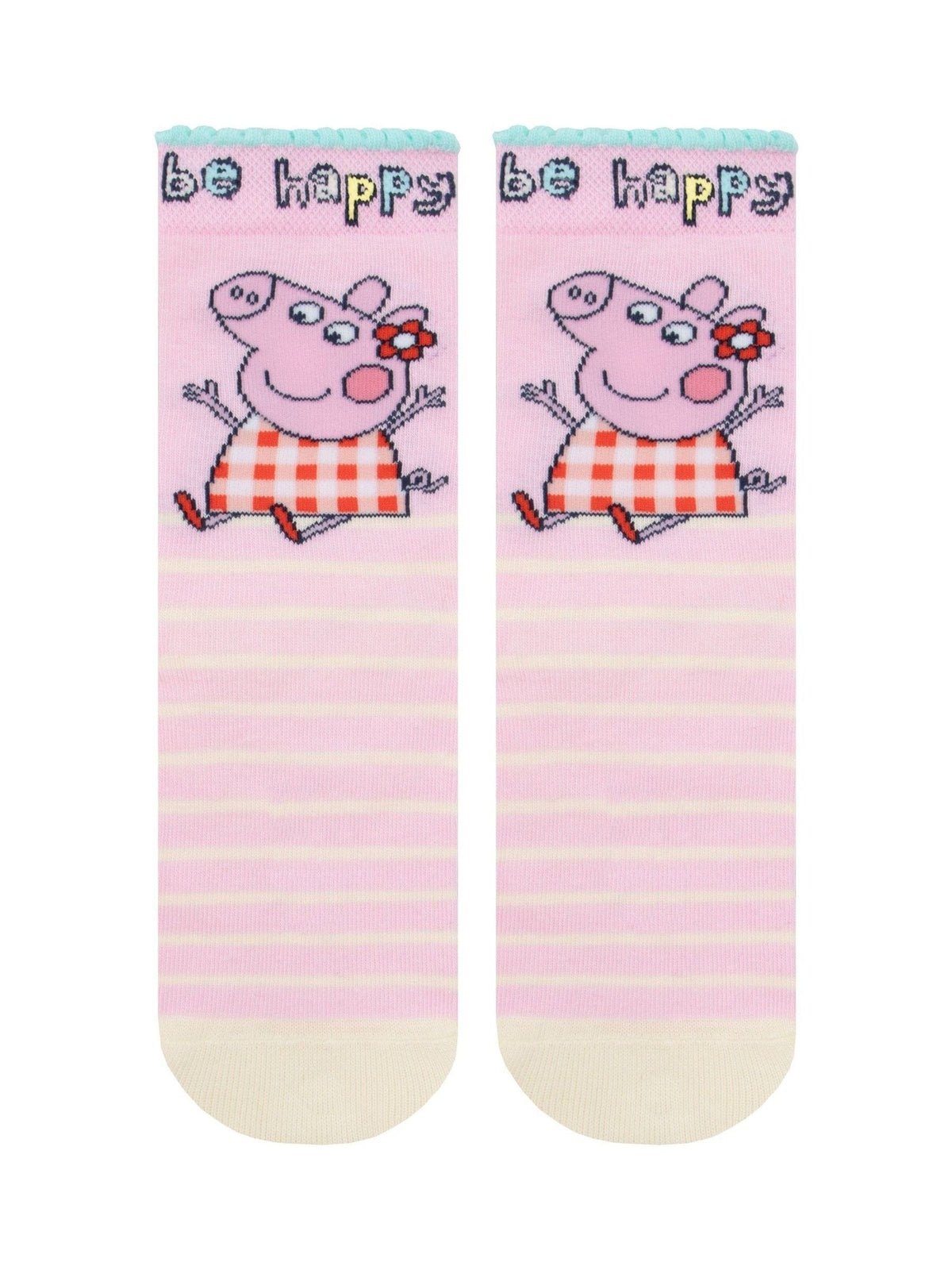Character Pink Peppa Pig 3 Pack Ankle Socks image 3