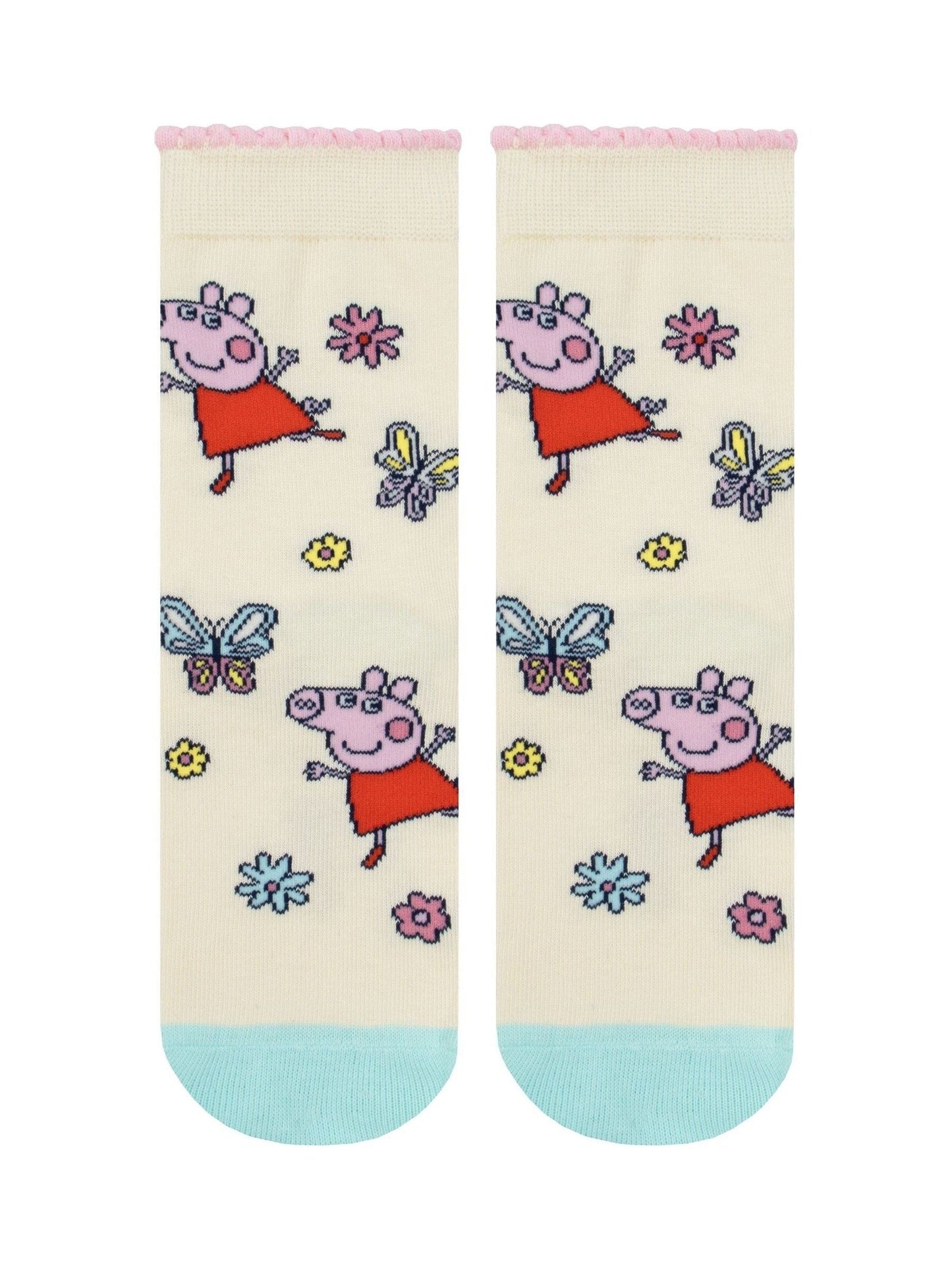Character Pink Peppa Pig 3 Pack Ankle Socks image 4