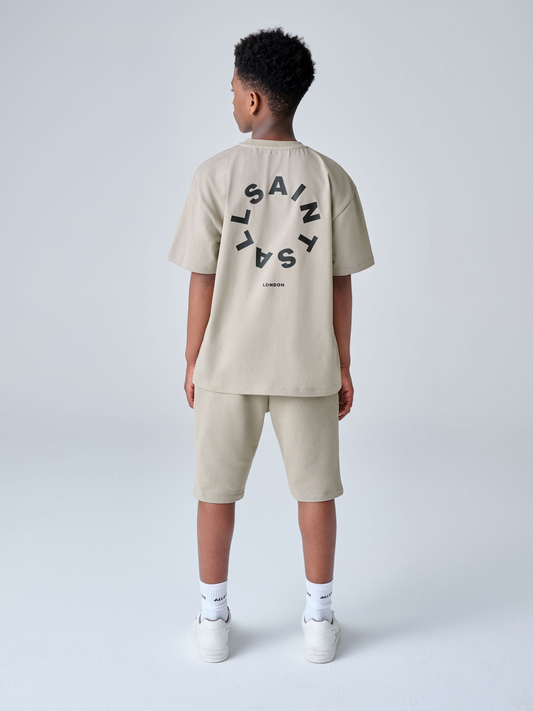 Dsiney Kidz - smALLSAINTS Light Brown Tierra T-Shirt and Sweat Shorts Set image 3
