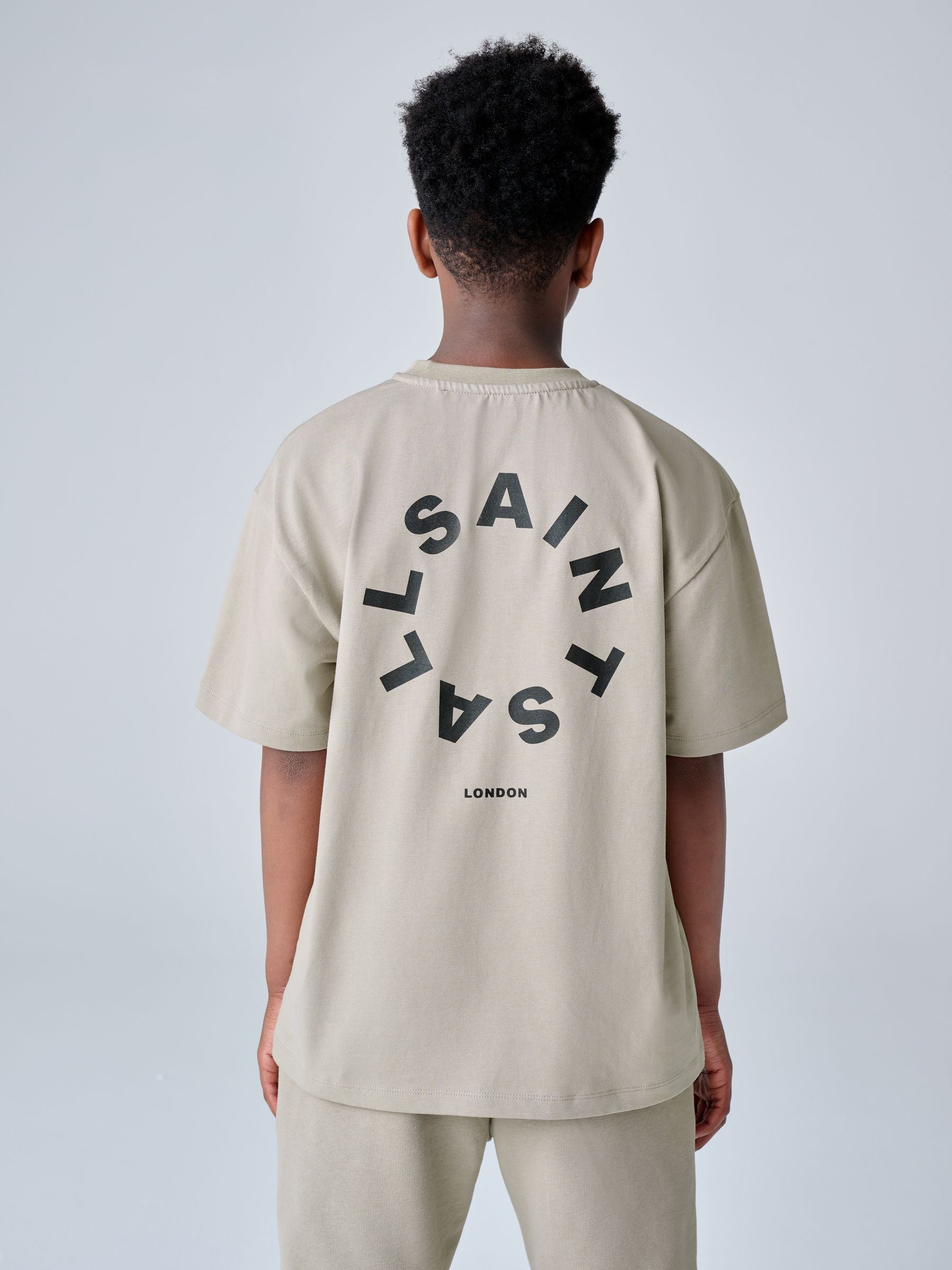 Dsiney Kidz - smALLSAINTS Light Brown Tierra T-Shirt and Sweat Shorts Set image 4