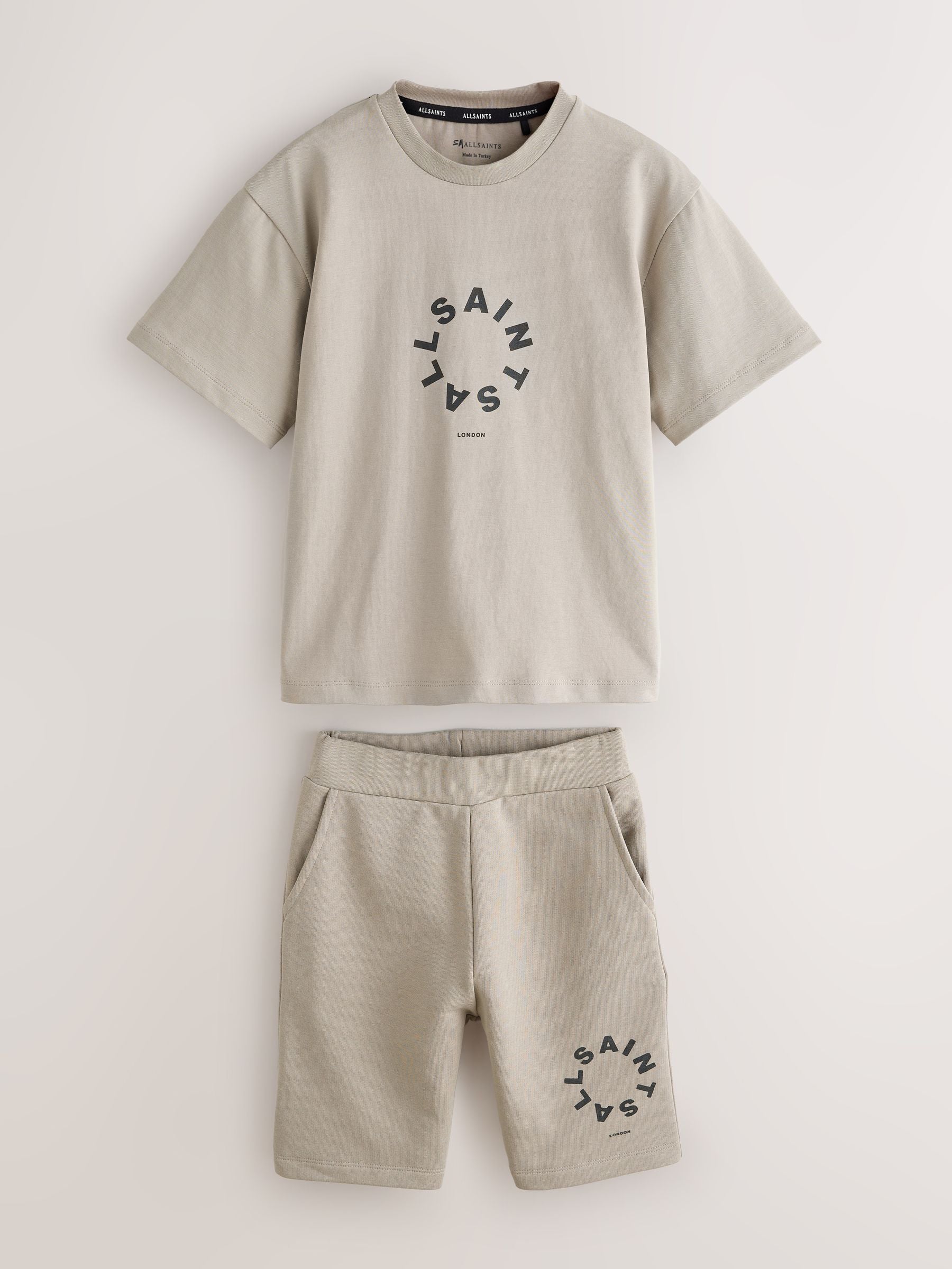 Dsiney Kidz - smALLSAINTS Light Brown Tierra T-Shirt and Sweat Shorts Set image 8