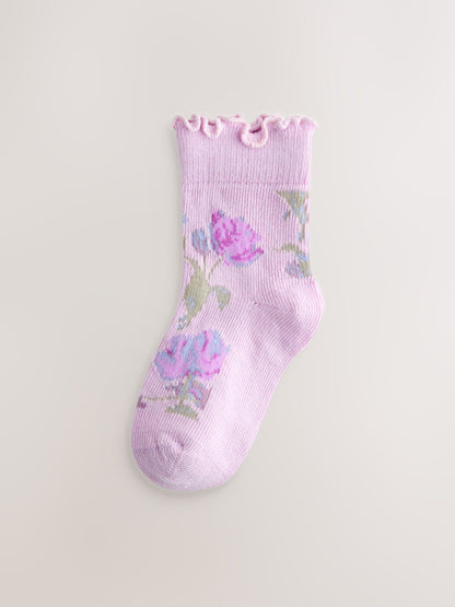 Laura Ashley Multi Baby Ruffle Frill Socks 5 Pack image 4