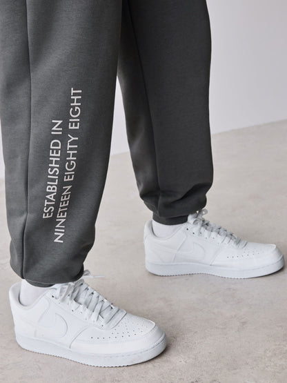 Baker by Ted Baker Grey Oversized Graphic Sweatshirt and Joggers Set image 7