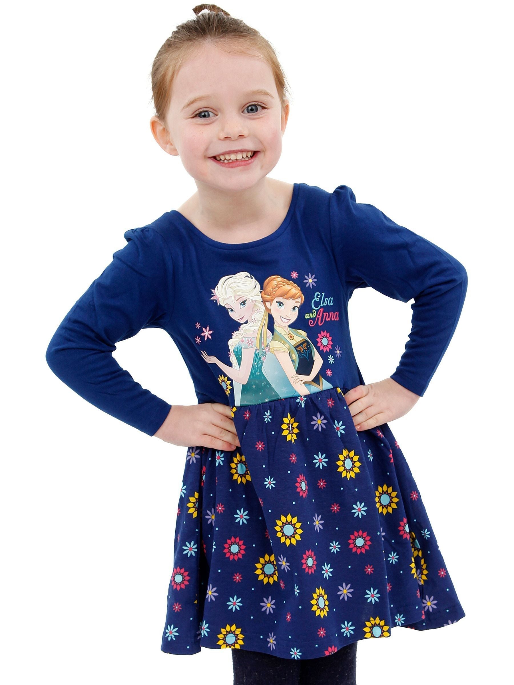 Character Blue Disney Frozen Elsa And Anna Floral Dress image 2