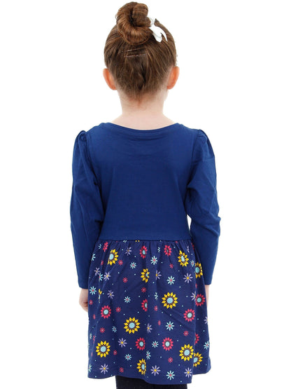 Character Blue Disney Frozen Elsa And Anna Floral Dress image 3