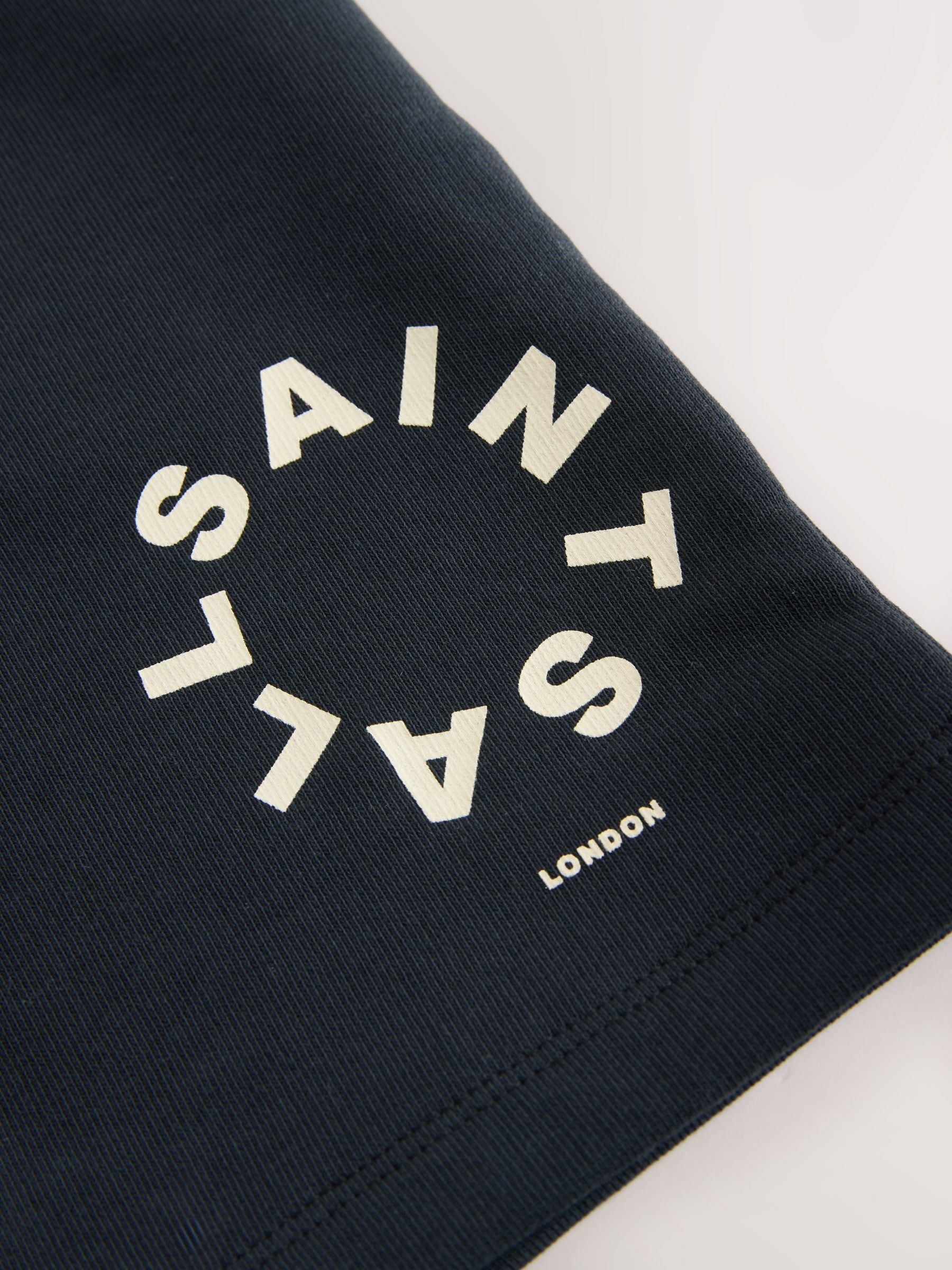 Dsiney Kidz - smALLSAINTS Neutral/Black Tierra T-Shirt and Sweat Shorts Set image 10