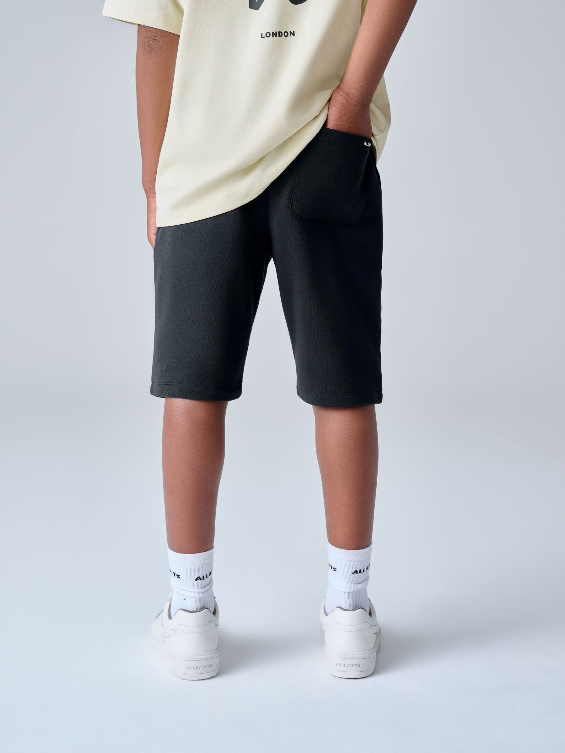 Dsiney Kidz - smALLSAINTS Neutral/Black Tierra T-Shirt and Sweat Shorts Set image 4