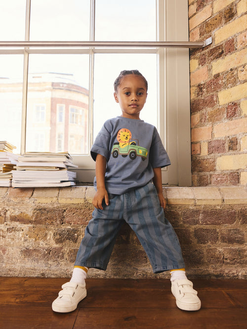 Blue Lion Car Short Sleeve Graphic T-Shirt (3mths-7yrs) image 1