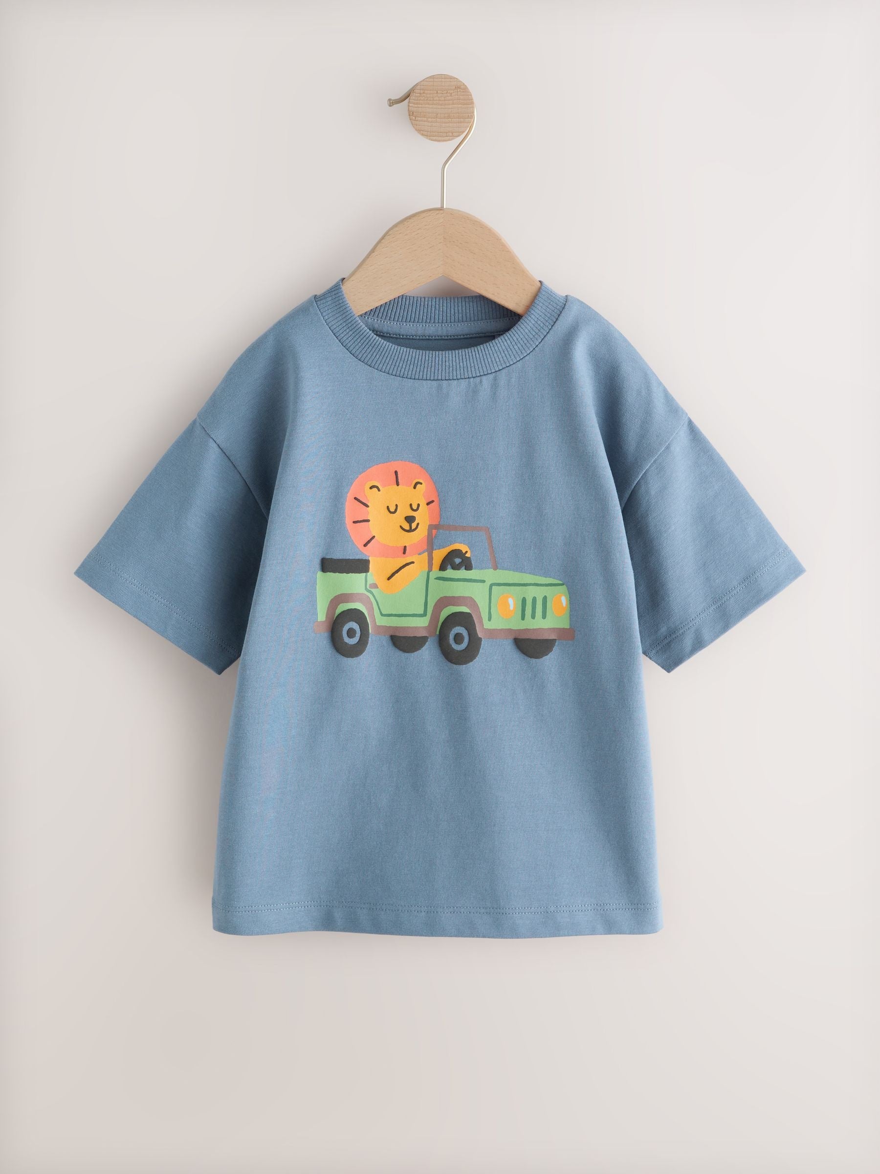 Blue Lion Car Short Sleeve Graphic T-Shirt (3mths-7yrs) image 8