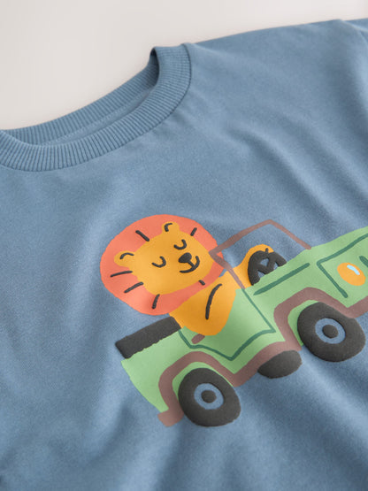 Blue Lion Car Short Sleeve Graphic T-Shirt (3mths-7yrs) image 10