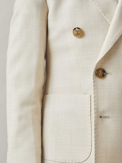 Reiss Stone Belmont J 3-9 yrs Double-Breasted Textured Blazer With Wool image 3