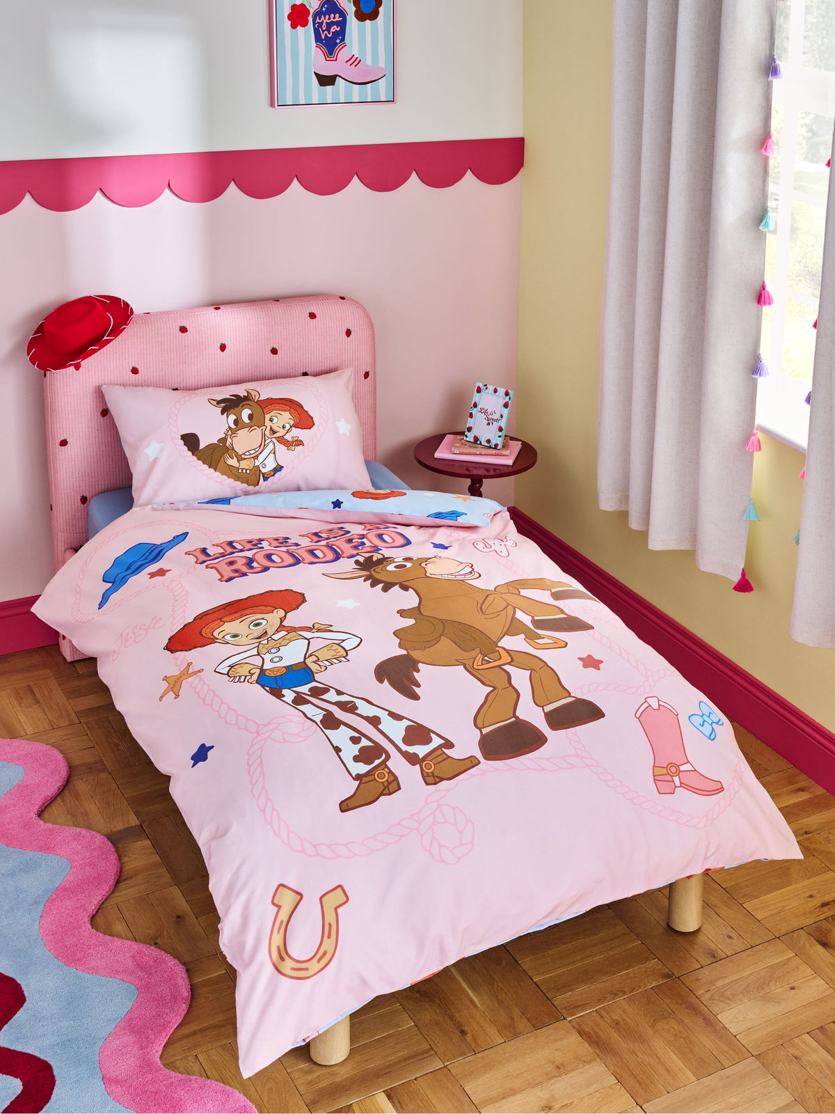 Pink Jessie Toy Story Cotton Duvet Cover and Pillowcase Set - image 1