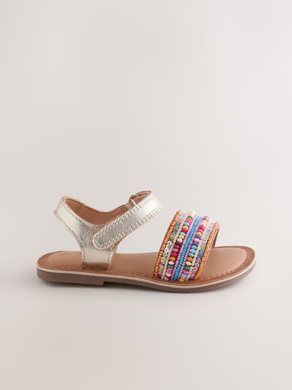 Multi Leather Touch Fastening Sandals image 2