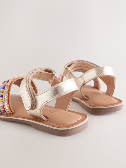 Multi Leather Touch Fastening Sandals image 3