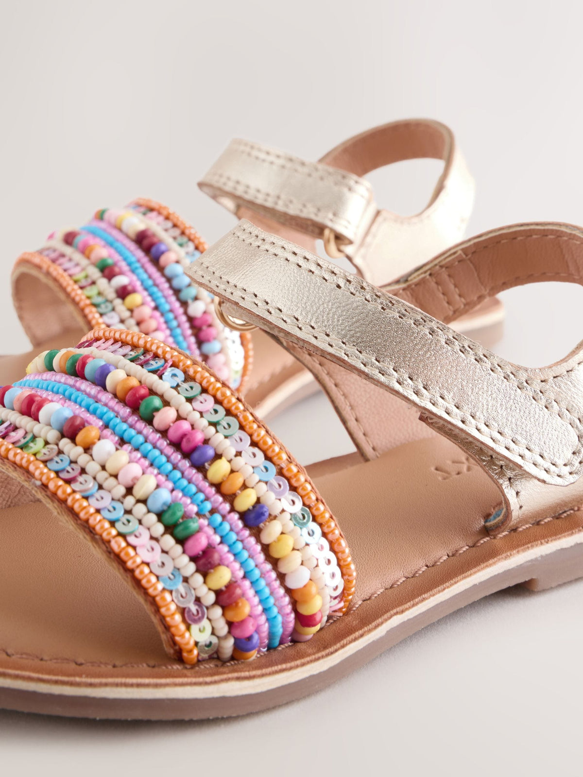 Multi Leather Touch Fastening Sandals image 4
