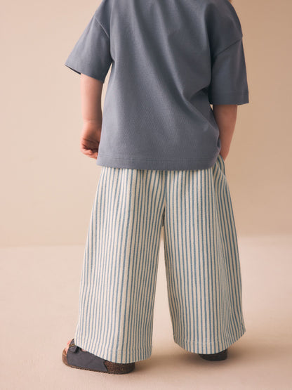 Blue/Ecru Stripe Textured Lightweight Joggers (3mths-7yrs) image 4