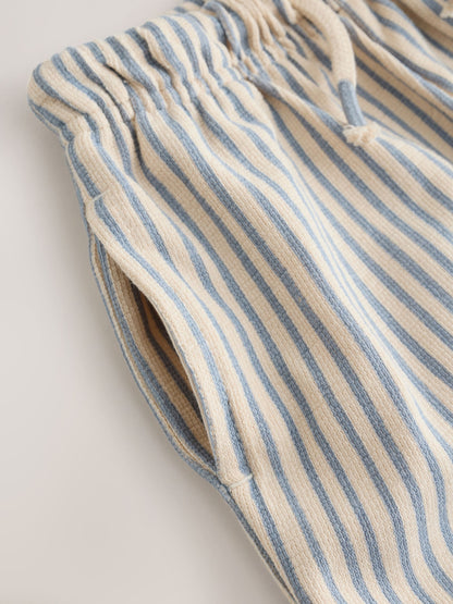 Blue/Ecru Stripe Textured Lightweight Joggers (3mths-7yrs) image 8