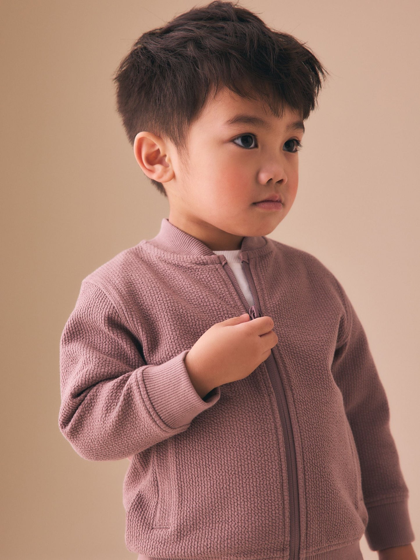 Dark Pink Jersey Bomber and Shorts Set (3mths-7yrs) image 4