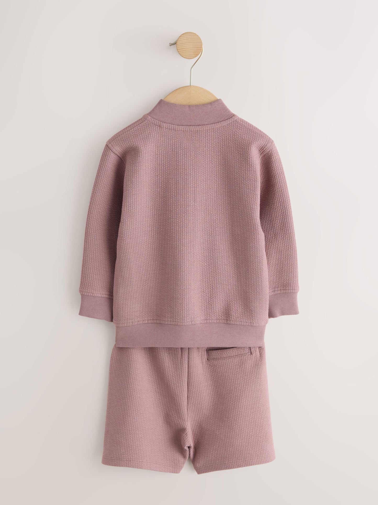 Dark Pink Jersey Bomber and Shorts Set (3mths-7yrs) image 7