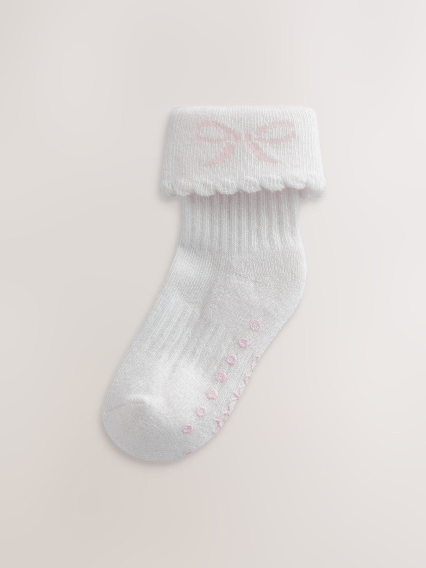 Baker by Ted Baker 3 Pack Baby Gripper Pink Socks image 3