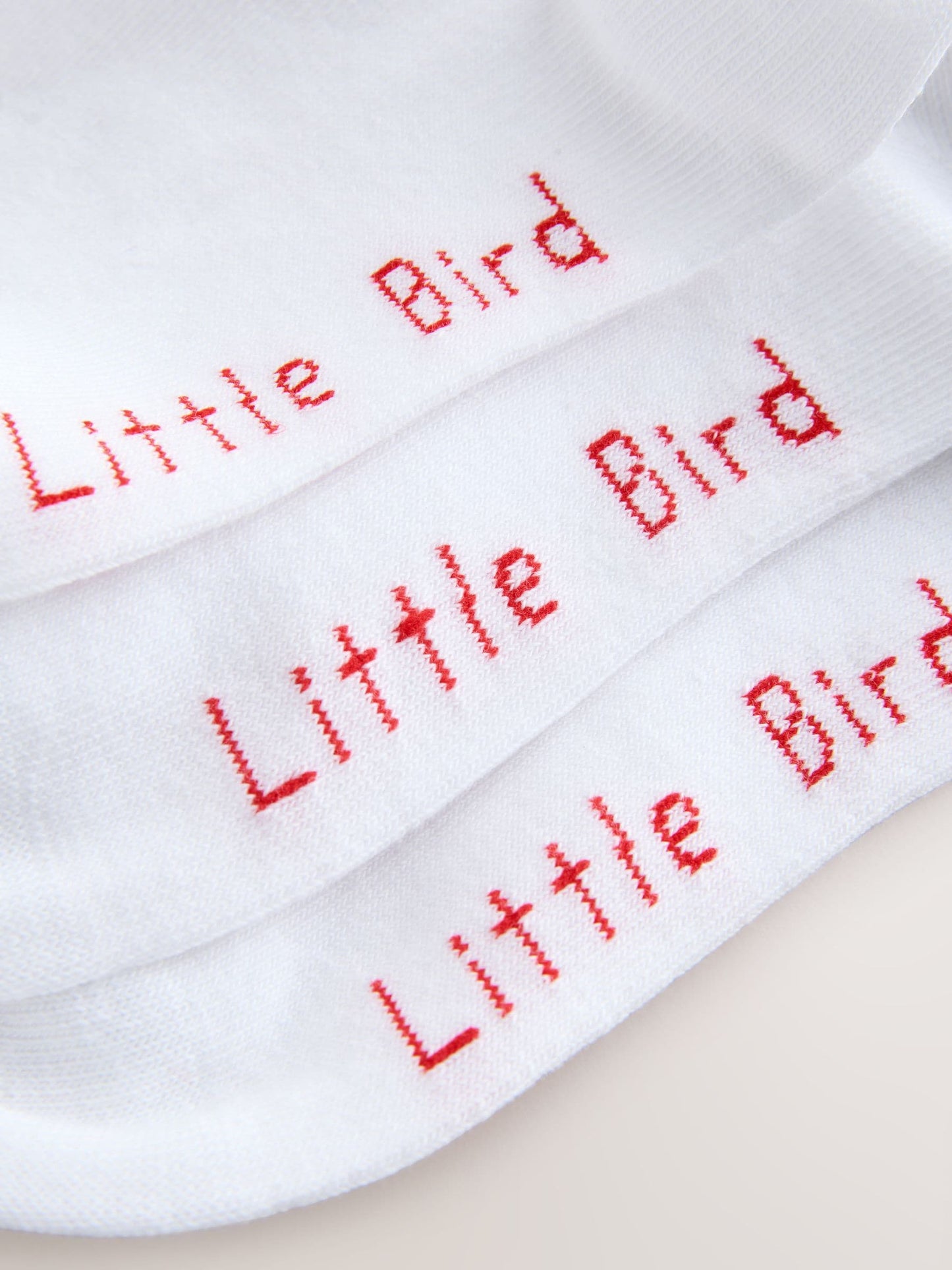 Little Bird by Jools Oliver White Bright Rainbow Stripe Trainer Socks 3 Pack image 5