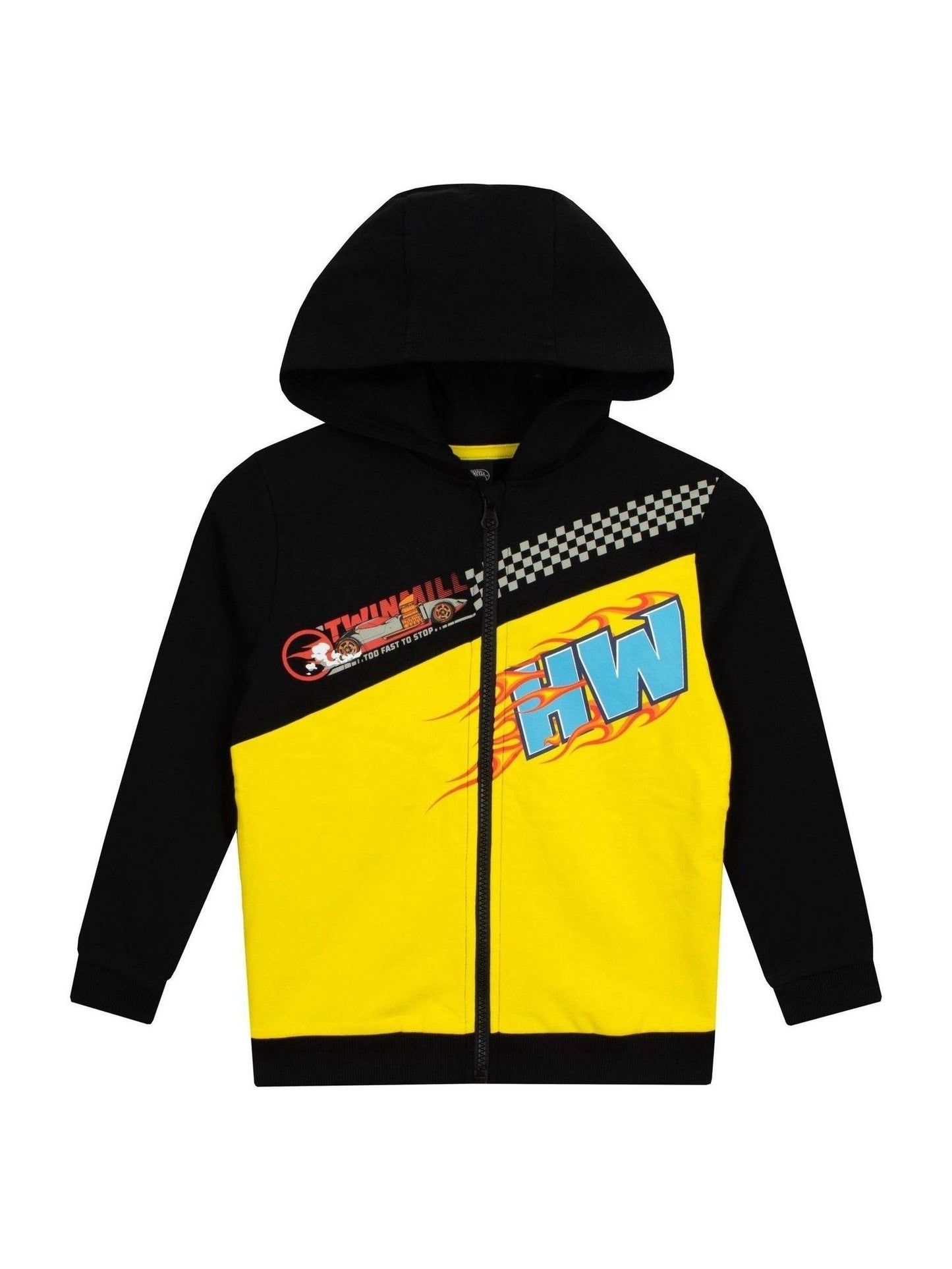 Dsiney Kidz - Character Black Hot Wheels Zip Hoodie Too Fast To Stop image 2