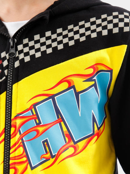 Dsiney Kidz - Character Black Hot Wheels Zip Hoodie Too Fast To Stop image 5