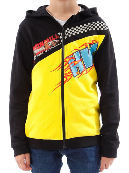 Dsiney Kidz - Character Black Hot Wheels Zip Hoodie Too Fast To Stop image 8