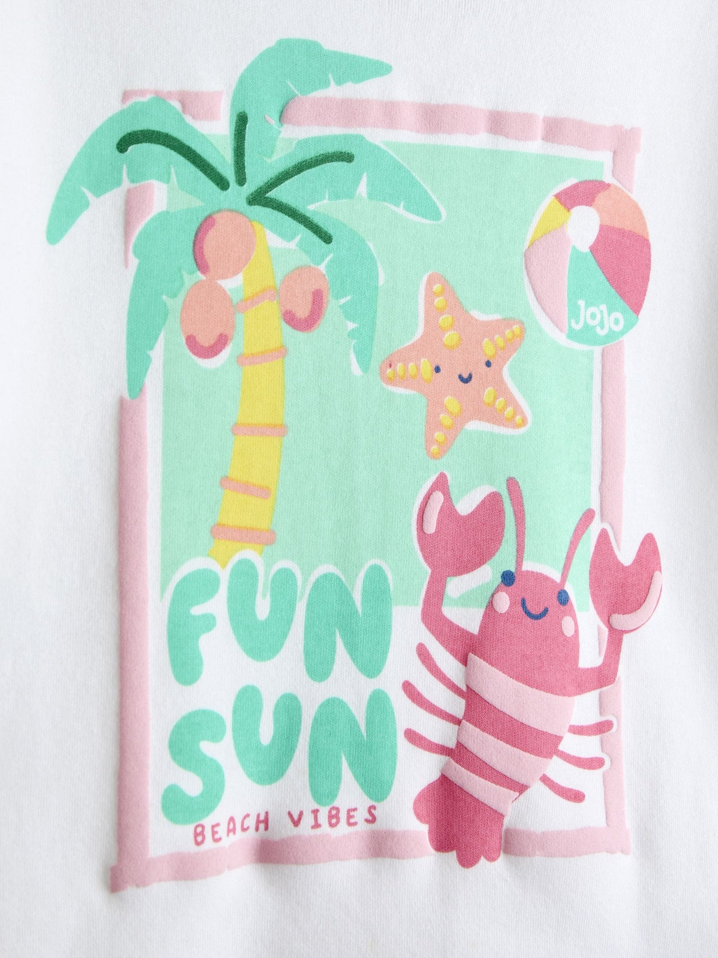 JoJo Maman Bébé Pink Fun Sun T-shirt & Stripe Skort Set image 7