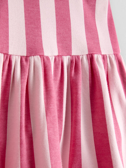 JoJo Maman Bébé Pink Fun Sun T-shirt & Stripe Skort Set image 8