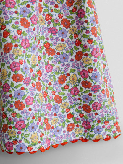 JoJo Maman Bébé Pink Strawberry Smocked Strappy Dress image 5