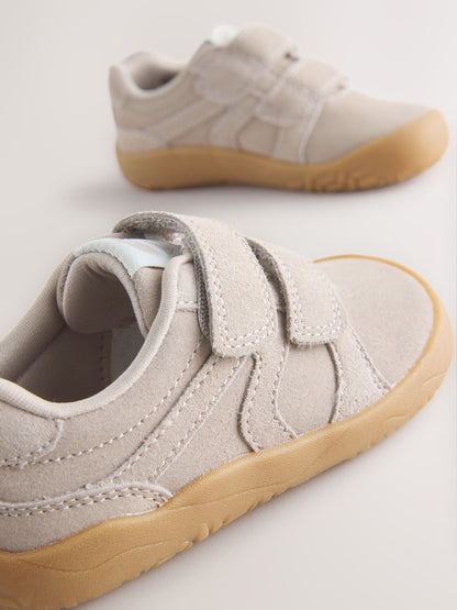 Neutral Standard Fit (F) Barefoot Leather Touch Fastening Trainers image 6