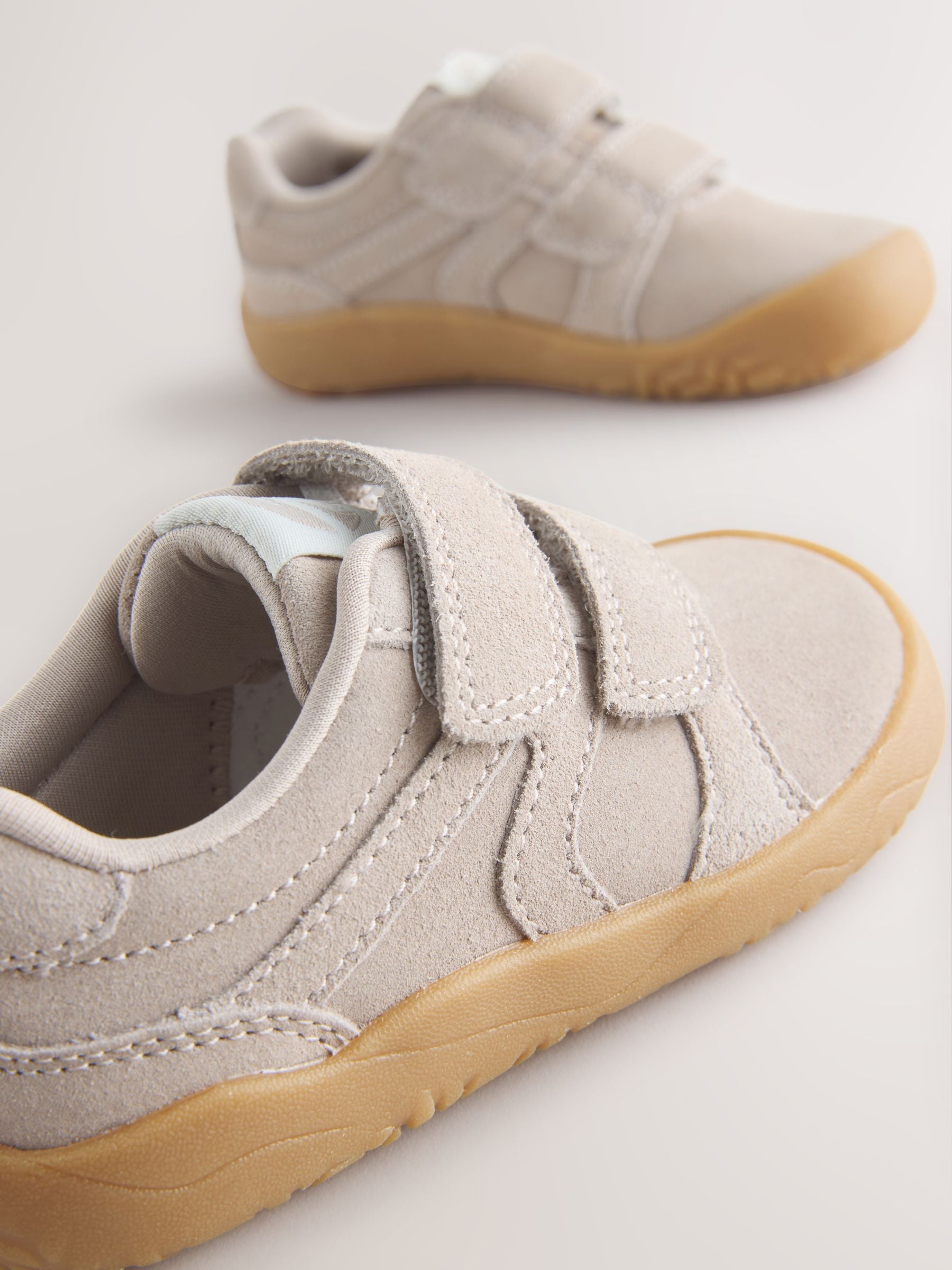 Neutral Standard Fit (F) Barefoot Leather Touch Fastening Trainers image 5