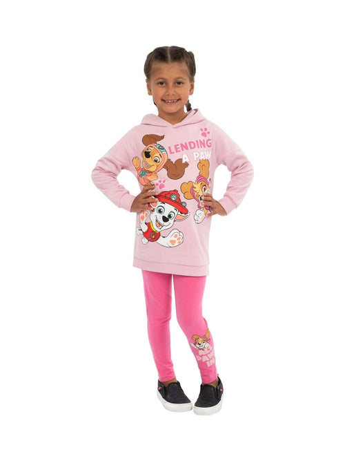 Character Pink PAW Patrol Longline Hoodie And Leggings Set image 1