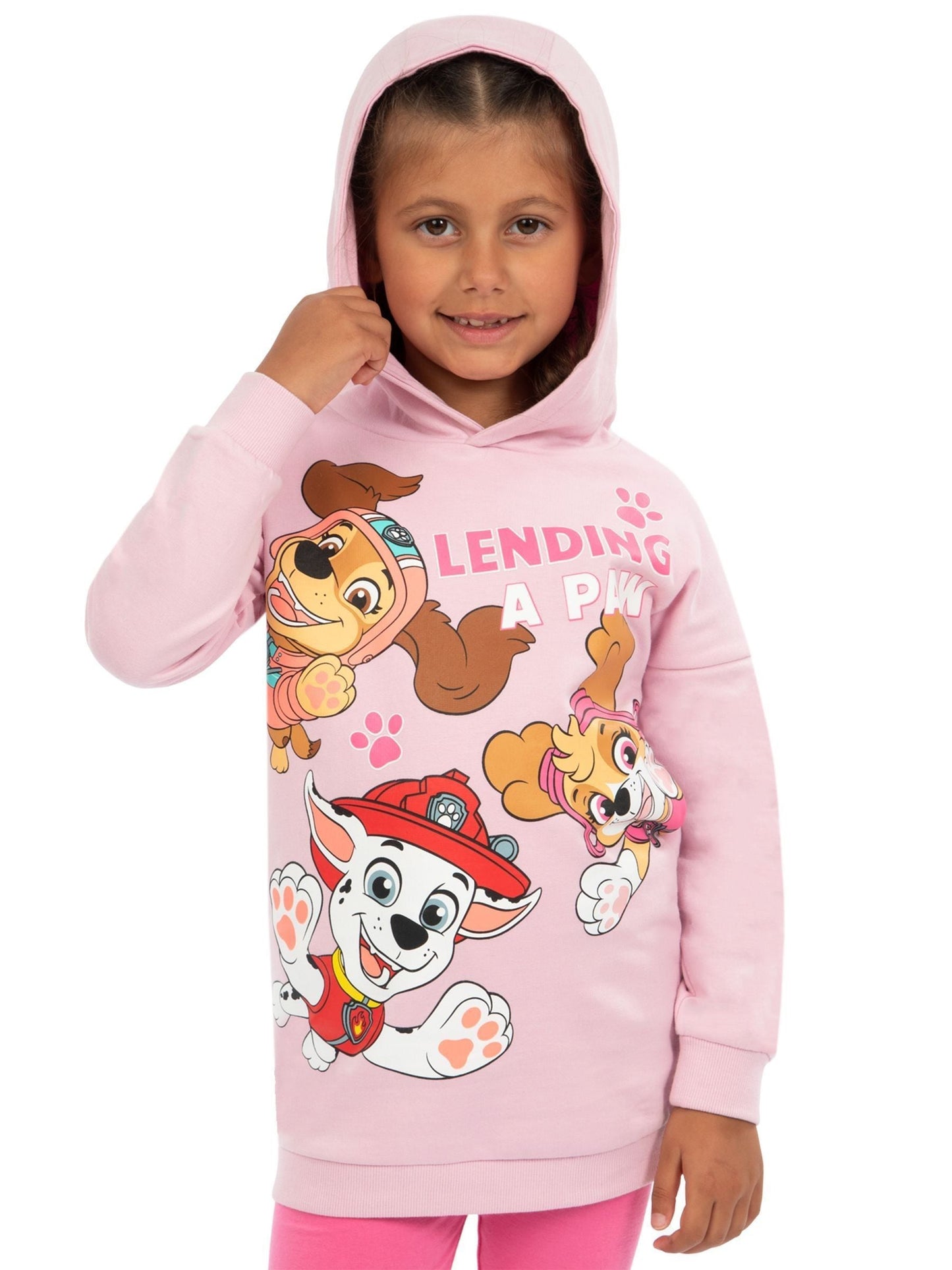 Character Pink PAW Patrol Longline Hoodie And Leggings Set image 5