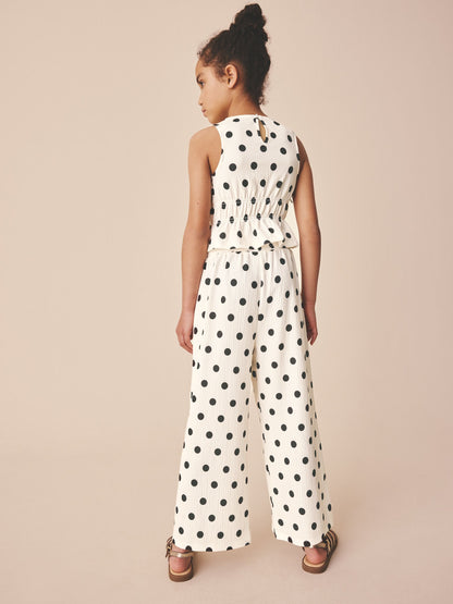 Monochrome Spot Top And Wide Leg Trousers Set (3-16yrs) image 3