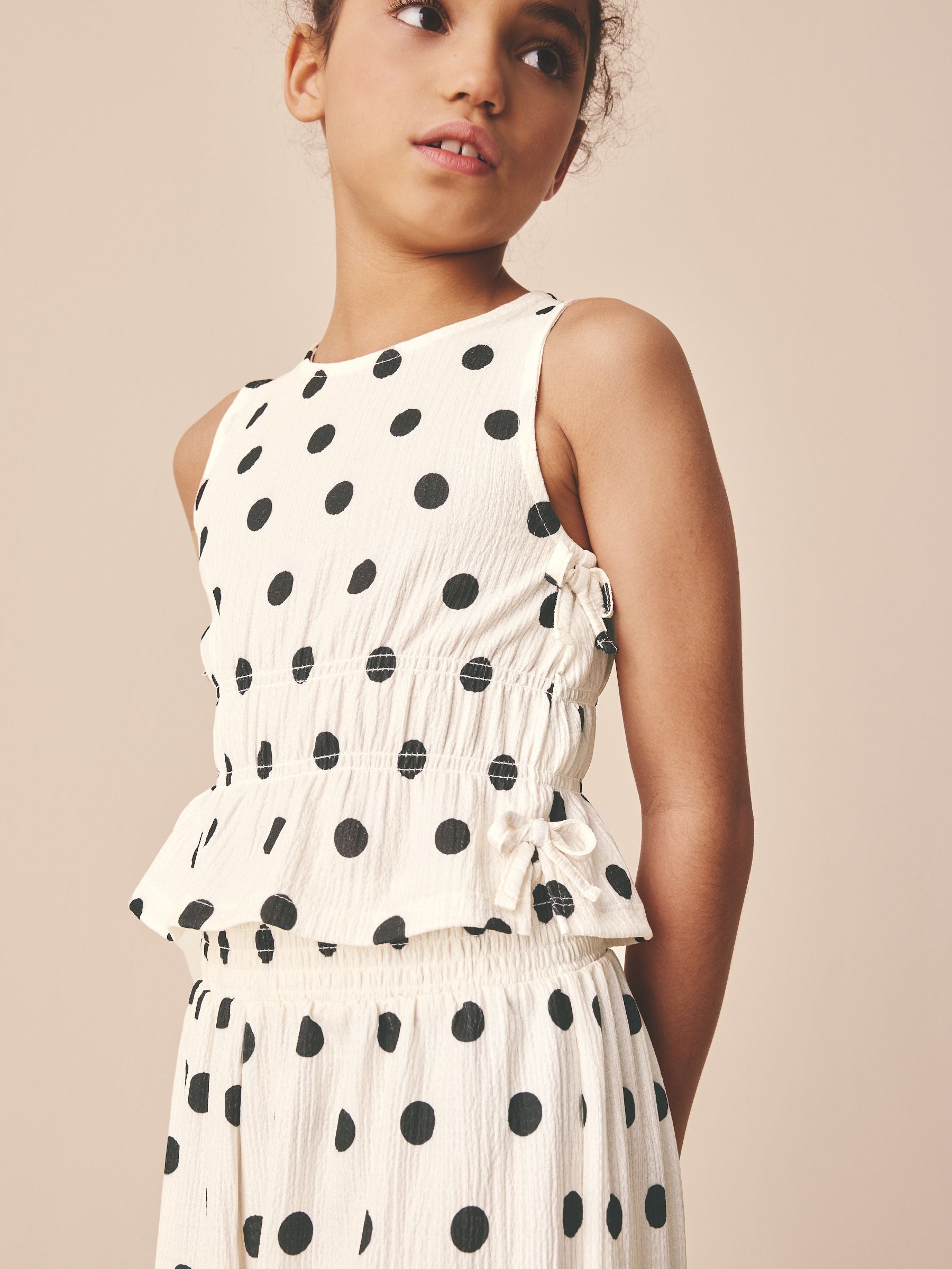 Monochrome Spot Top And Wide Leg Trousers Set (3-16yrs) image 6