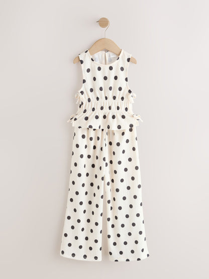 Monochrome Spot Top And Wide Leg Trousers Set (3-16yrs) image 7